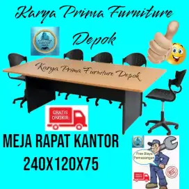 Meja Rapat Meeting 240x120x75 kuat, awet 1.900.000 free ongkir pasang