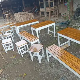 Meja set kursi murah bahan full kayu jati