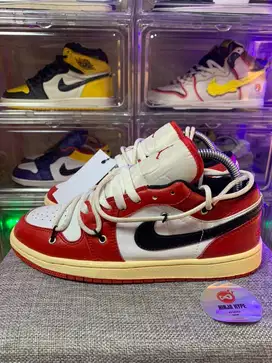 BISA COD / REKBER , AIR JORDAN 1 LOW CHICAGO RED OFF WHITE