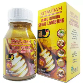 Jual madu kuning asam lambung attaubah 350 gram