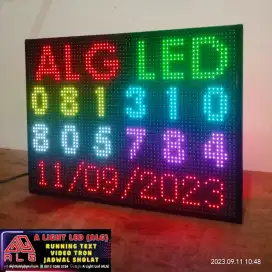 Running text full colour dua sisi