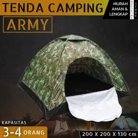 Tenda Camping Dome 4 Orang Olahraga Outdoor Perlengkapan Waterproof
