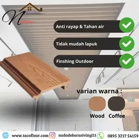 wpc plafon outdoor KA147Q21 C motif serat kayu anti rayap