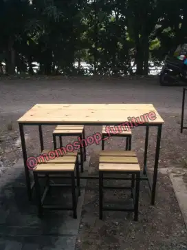 Set meja kursi warung cafe