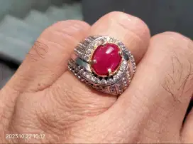 Ruby Birma warna red heatA memo origin GRI