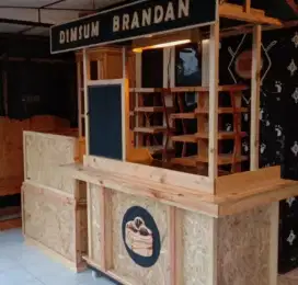 custom gerobak,meja booth dan meja bar system PO