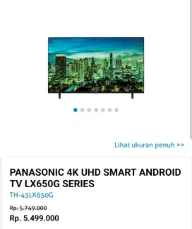 Android Tv Panasonic 43 Promo kredit Bunga 0%