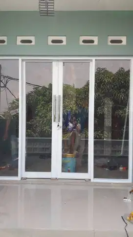 PINTU KACA TOKO ALUMINIUM PINTU KIOS