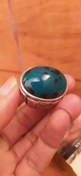 cincin batu bacan ring perak pulen bersih