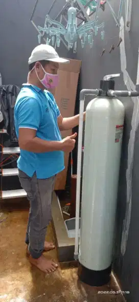 Alat filter penyaringan air pompa sumur bor tanah/PDAM PAM kuning bau