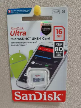 Sandisk MicroSD 16 gb 80 mb/s