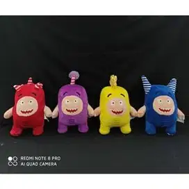 Boneka karakter kartun Odd Bods 30cm kuning ijo biru merah SNI grosir