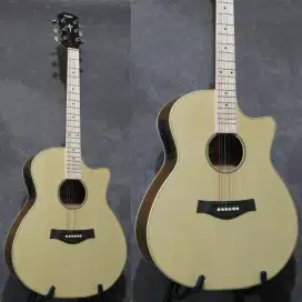 Gitar akustik elektrik warna black doff