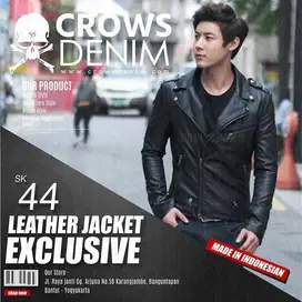 Jaket Kulit Biker Ramones Black Style - SK44