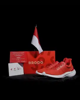 Sepatu Brodo Active Sprint Merah Putih Limited Edition - Size 41