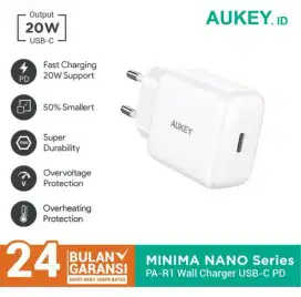 Aukey Charger Iphone 13 14 15 pro max Minima Nano Pa-r1 20w PD