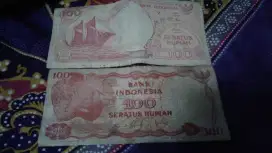 Dua Uang Kertas Rp 100 tahun 1992