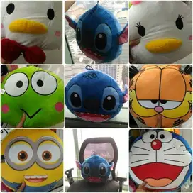 Bantal kepala karakter garfield stitch minion doraemon keropi bebek OK