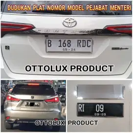 Tempat plat nomor model Pejabat utk Camry Hrv Innova Fortuner dll