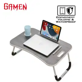 Gamen Meja Lipat Belajar Kerja Laptop Desk Foldable Portable Cup iPad