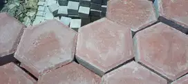 PavingBlock Hidrolik Segi 6 (Hexa) Merah K300.