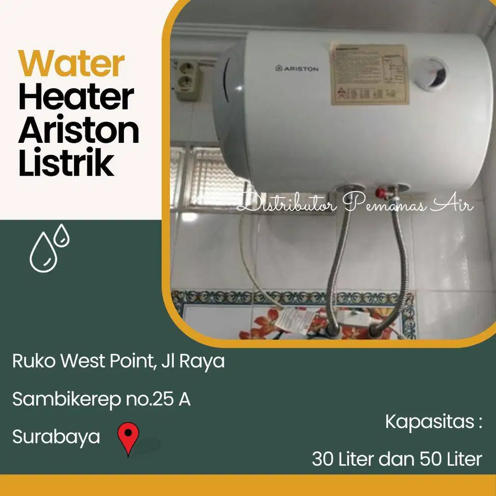 Water Heater Pemanas Air Listrik Ariston 30 Liter