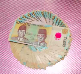 Uang 100rb plastik stock 27 lembar 150rb/lembar