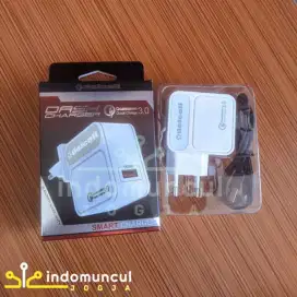 Delcell  adaptor charger quickcharging 3.0,QC 3.0,free kabel data  NEW