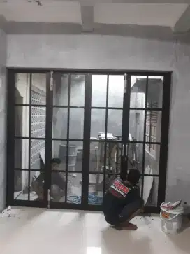 Pintu kaca kotak kotak klasik mewah modern murah