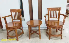 Kursi teras jati bisa puter