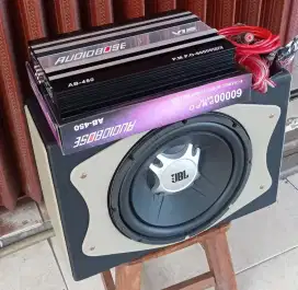 Audio Mobil Subwoofer 12, merk JBL GT512D + Power merk Audiobose, dps