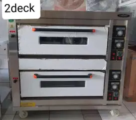 Oven Pemanggang Gas Crown 2 Deck 4 loyang