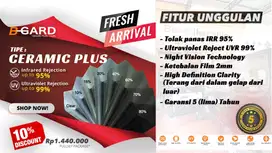 B-GARD Ceramic Plus Kaca film Tolak Panas IRR 97% High Vision Clarity