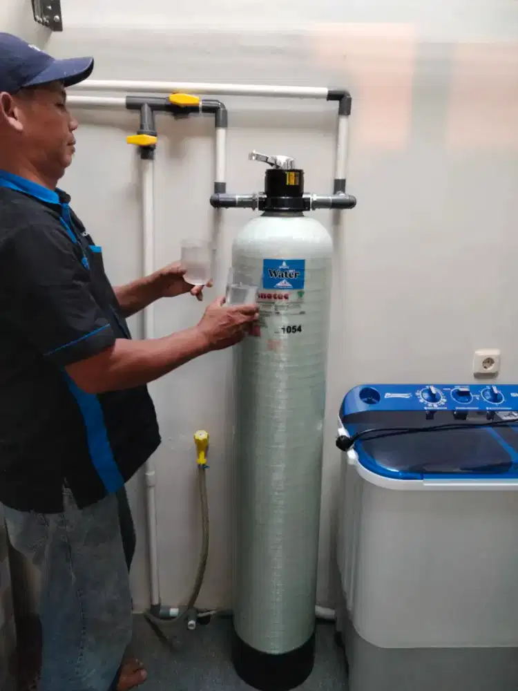 Alat filter saringan air pompa sumur bor tanah /PDAM PAM keruh kuning