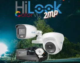 PAKET CCTV 4 CAM HILOOK 2MP FULL COLOR 24 JAM