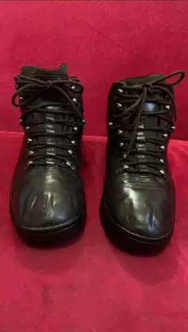 Sepatu Gunung Outdoor Boots PETER STORM ORIGINAL 43 FULL BLACK LEATHER