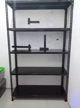 rak besi cat coting full warna hitam murah