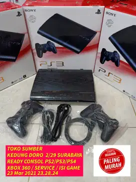 PS3 SUPER SLIM HDD 500 GIGA FULL SET LENGKAP