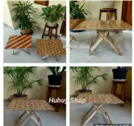 Meja Lipat Serbaguna Motif Batik Harga Terjangkau