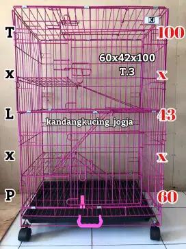 NEW KANDANG KUCING LIPAT TINGKAT 3