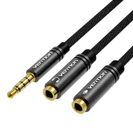 Vention BBM Kabel Audio Splitter 3.5mm Male to 2 Female Audio & Mic