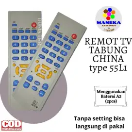 Remote TV Cina Remot TV Tabung Universal Mesin 55L1 / 55L7 / 8873