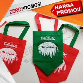 Tas Souvenir Natal Merry Christmas Merah