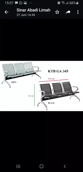 Kursi tunggu 3 seat