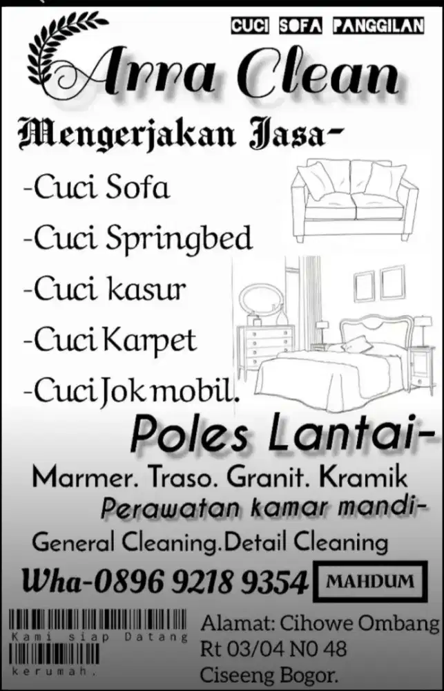 Cuci sofa panggilan
