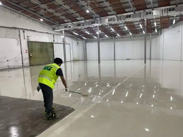 Jasa epoxy Lantai pabrik | Warehouse | Workshop | Rumah Sakit | Mall