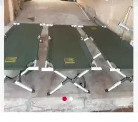 VELBED/Folding Bed/ Terpal Filamint/Soft korea Rangka Aluminium