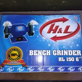 BENCH GRINDER 6 INCH GERINDA DUDUK MERK H&L HL