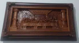 UKIRAN PERJAMUAN KUDUS FULL JATI uk.1m x 58 cm