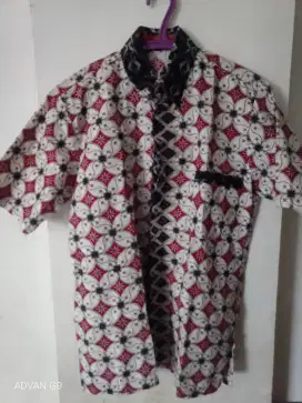 Baju batik merah keren